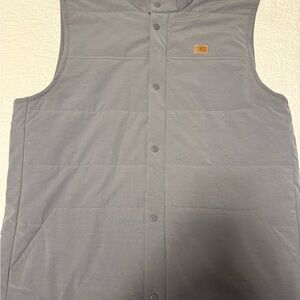 Travis Mathew Gray Quilted Vest XXL